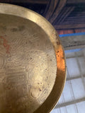 Vintage Brass Engraved Decorative Tray