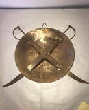 Turkish Brass Shield Sword Display