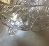 Large Crystal Footed Dish