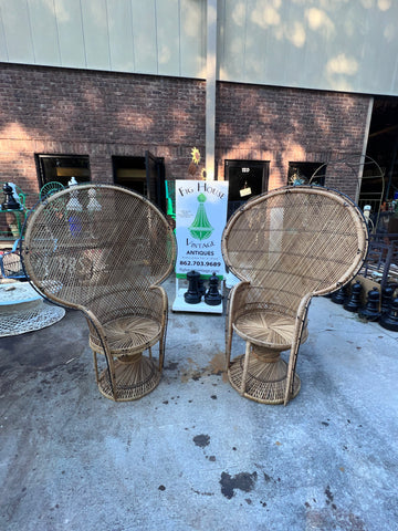 1970s vintage peacock chairs- a pair