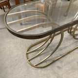1970s Hollywood Regency Brass Console Table