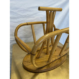 1970s Large Bentwood Bamboo Magazine Holder