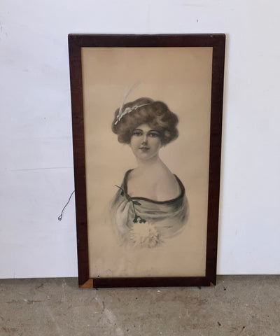 19th Century Victorian Woman Original Sketch
