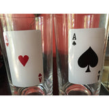 Vintage Poker Night Glassware & Cards, 5 Pieces