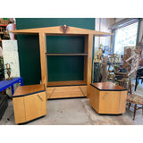 Large Art Deco Shelving Unit & Cabinets, 3 Pieces
