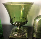 Mixed Green Glass Vases - Set of 4