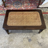 Antique Caned Wooden English Footstool - FREE SHIPPING!