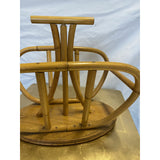 1970s Large Bentwood Bamboo Magazine Holder