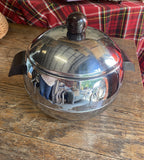 Antique Silver Serving Bowl With Lid