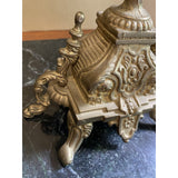 Antique Lions Foot Brass Candelabra