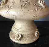 Vintage Floral Gold Speckled Lamp