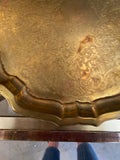 Antique French Brass Serving Tray