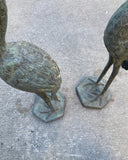 Small Bronze Pair of Standing Birds