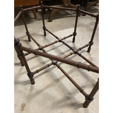 Vintage Glass Topped Bamboo Coffee Table