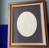 Gilded Embossed Pineapple Paper Art