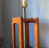 Mid Century Geometric Wooden Lamp
