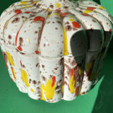 1970s Mid-Century Modern Ceramic Splatter Pottery With Lid