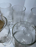 Vintage Stemmed Beer Glasses- Set of 5