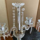 1970s Glass Candelabras- a Pair