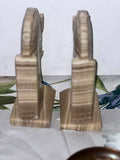Vintage marble horse bookends