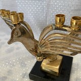 1970s Gold Petite Bird Candle Holder