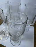 Vintage Stemmed Beer Glasses- Set of 5