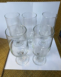 Vintage Stemmed Beer Glasses- Set of 5