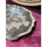 Vintage Gold & White French Platter