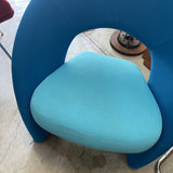 1960s Vintage Sculptural Blue Pierre Paulin Style Chair
