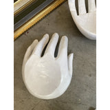 1970s Minimalist White Hand Bowls- a Pair