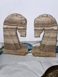 Vintage marble horse bookends