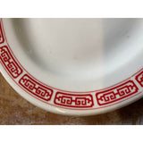 1970s Chinoiserie Plate with Greek Key Details