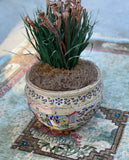 1950s Asian Samurai Chinoiserie Vase Pot Planter