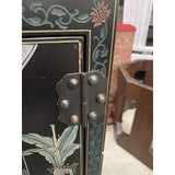 Greek Key Asian Side Table With Secret Compartments