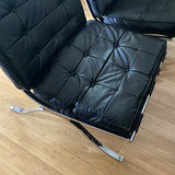 1960s Vintage Selig Black Chairs - a Pair