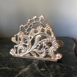 Letter Holder Scrolling Brass Desk Accessory - FREE SHIPPING!