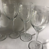 Monogram “M” Glass Decanter and Stemmed Cups - 6 Pieces - FREE SHIPPING!