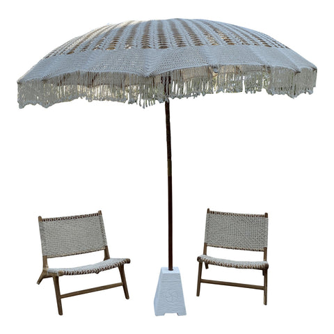 Macrame Umbrella & Chairs - Set of 3 - FREE SHIPPING!