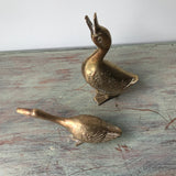 Mid-Century Modern Brass Ducks - A Pair - FREE SHIPPING!