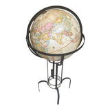 Mid-Century Modern Metal Globe on Stand