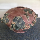 Rustic Terra Cotta Grape Detail Clay Vase