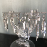 Scalloped Edge Crystal Candelabras - a Pair - FREE SHIPPING!