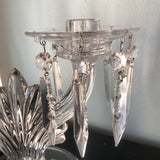 Scalloped Edge Crystal Candelabras - a Pair - FREE SHIPPING!