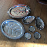 Silver Plated Shell Serving Dishes - Set of 7 - FREE SHIPPING!