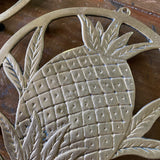 Southern Pineapple Brass Trivet Coasters - a Pair - FREE SHIPPING!