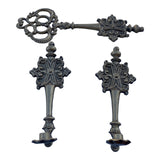 Vintage 1970s Metal Sconces and Decorative Key Plate - Set of 3 - FREE SHIPPING!