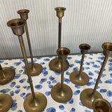 Vintage 1970s Tapered Candleholders- Set of 11