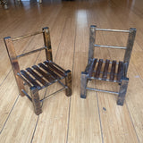 Vintage Wooden Chairs Plant Holders - A Pair - FREE SHIPPING!