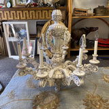 White Italian Handcarved Chandelier - FREE SHIPPING!